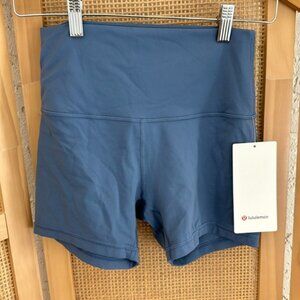 NWT LULULEMON ALIGN HR HIGH RISE SHORT 4” OASB OASIS BLUE SIZE 6 SMALL
